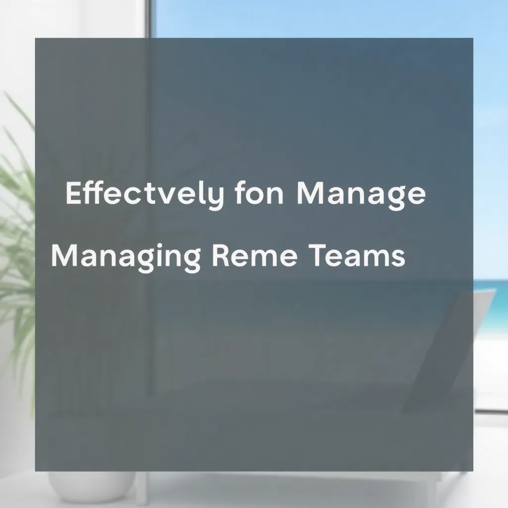 10 Strategies for Effectively Managing Remote Teams in Summer and Holiday Periods