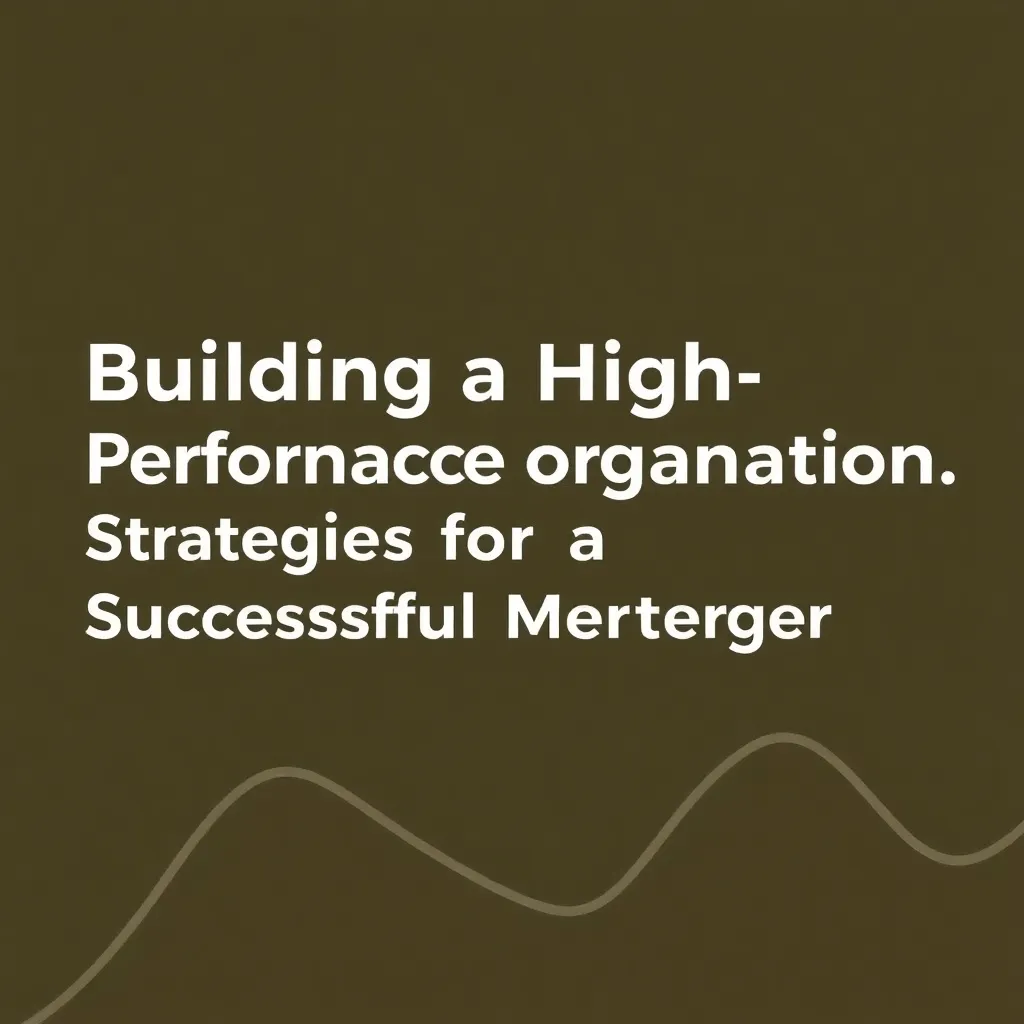 Building a High-Performance Organization: Strategies for a Successful Merger