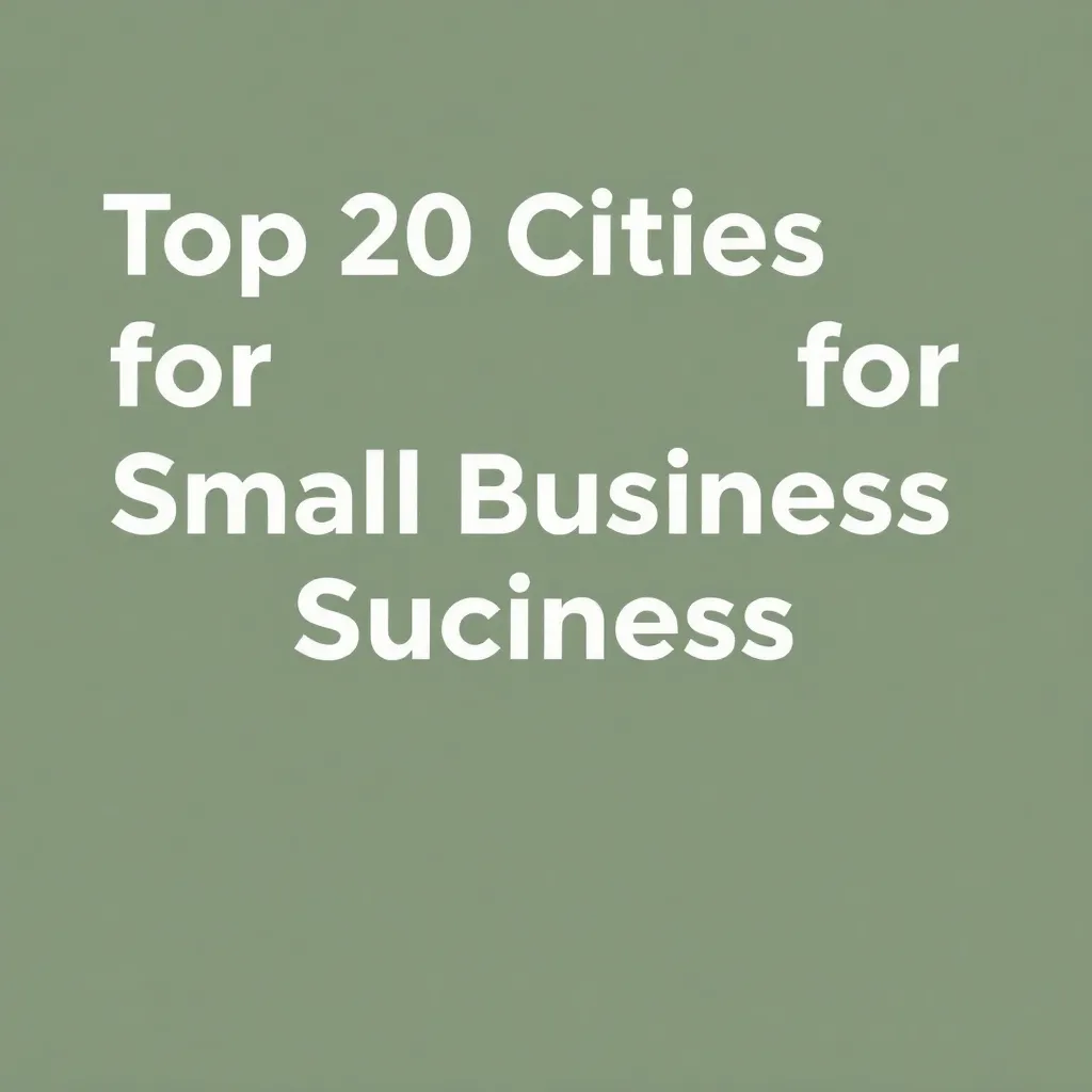 Top 20 Cities for Small Business Success: Insights from a Recent Report